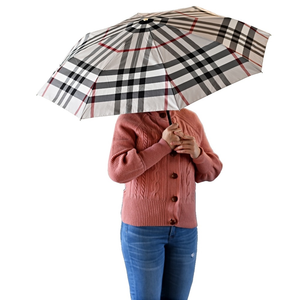 Burberry Trafalgar Check Folding Umbrella - Picture 7 of 8